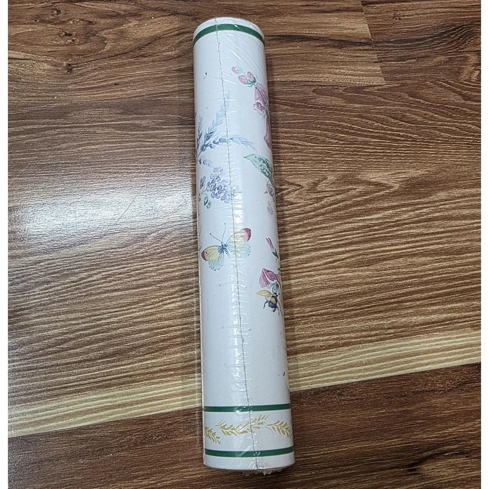 Vintage Bee Butterfly Garden Imperial Wallpaper Border Prepasted 5‎ Yd Floral